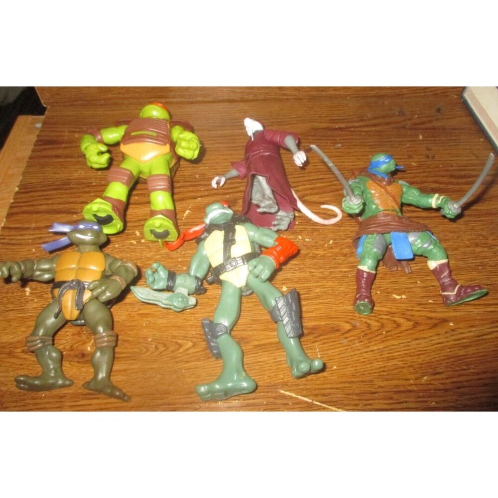 5 Teenage Mutant Ninja Turtles Action Figures Toy Lot (Various Toys Companies)
